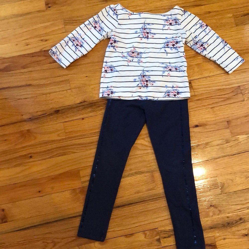 Janie & Jack top w/blue Gymboree pants outfit